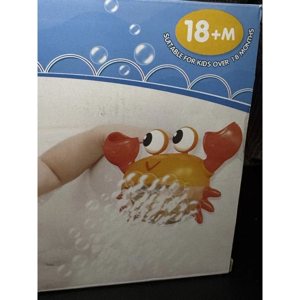 NIB Bubble Maker Crab Bath Toy Rechargeable Ages 18 Months +